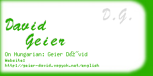 david geier business card